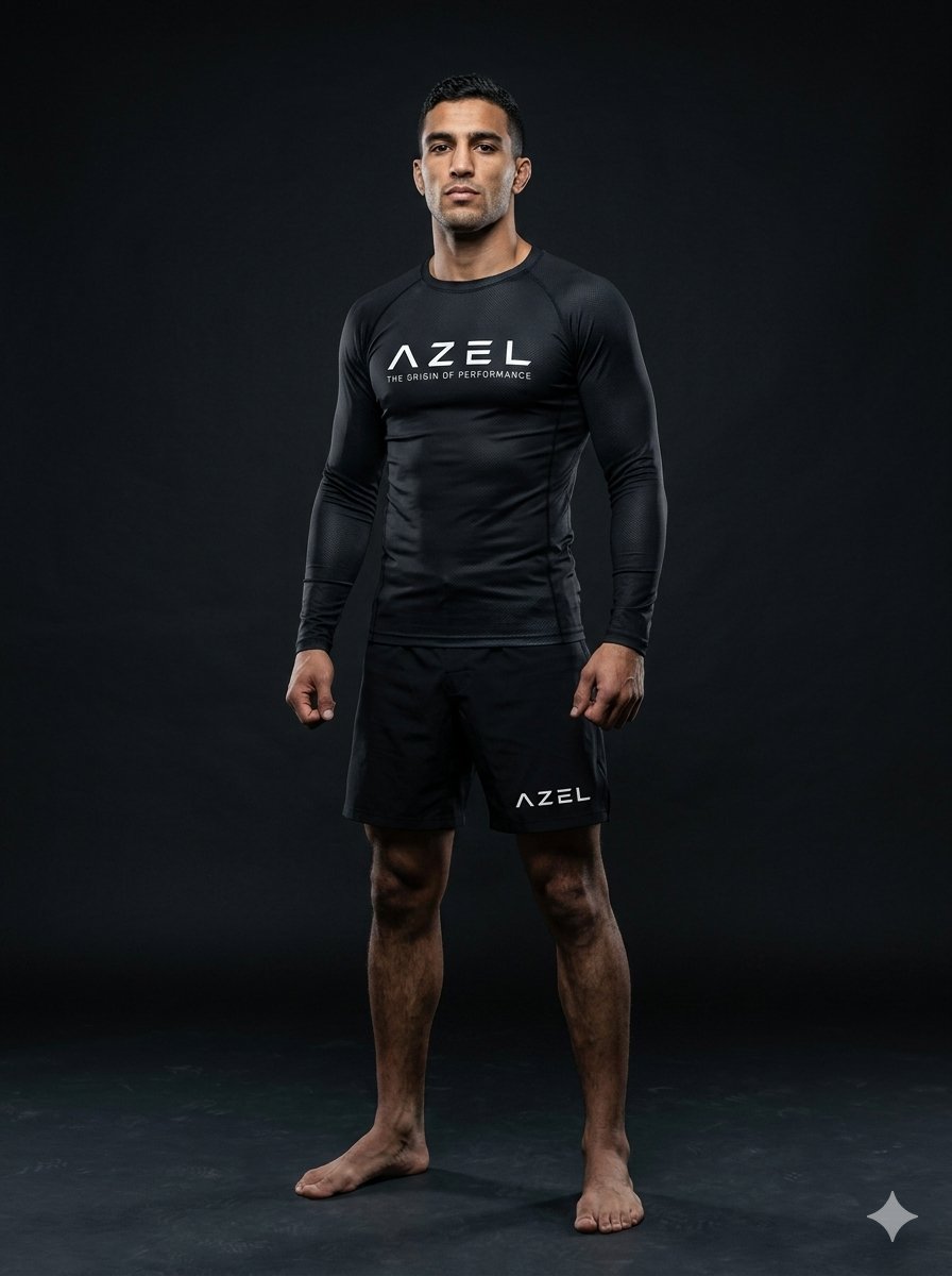 Combattant AZEL, Rashguard et short de combat