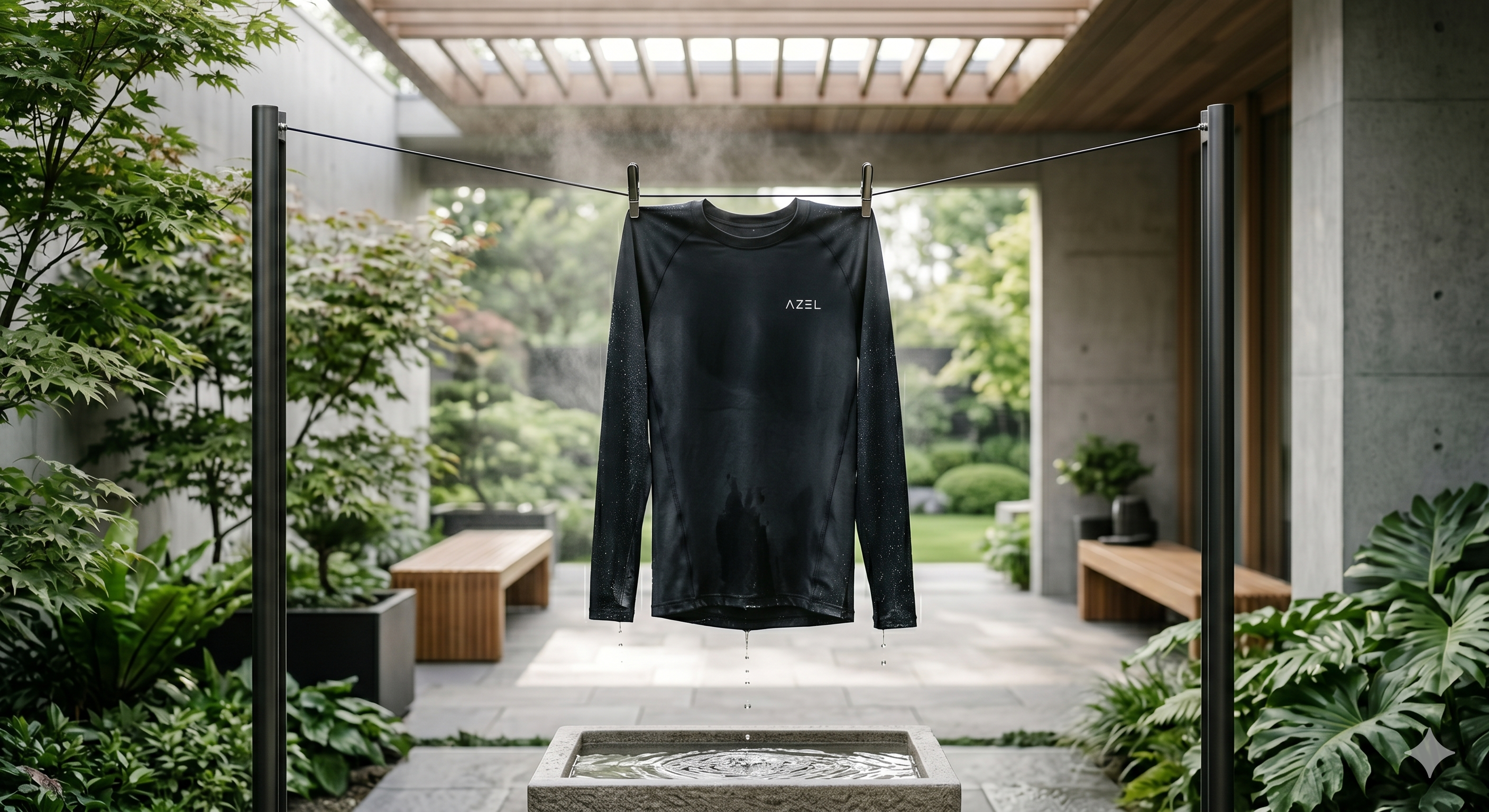 Rashguard AZEL séchant rapidement, 3× plus vite que le coton